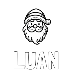 Pobarvanka imena LUAN in pobarvanka Božička za najmlajše