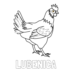 Online izdelana pobarvanka - Pobarvanka imena LUBENICA in pobarvanka kokoške