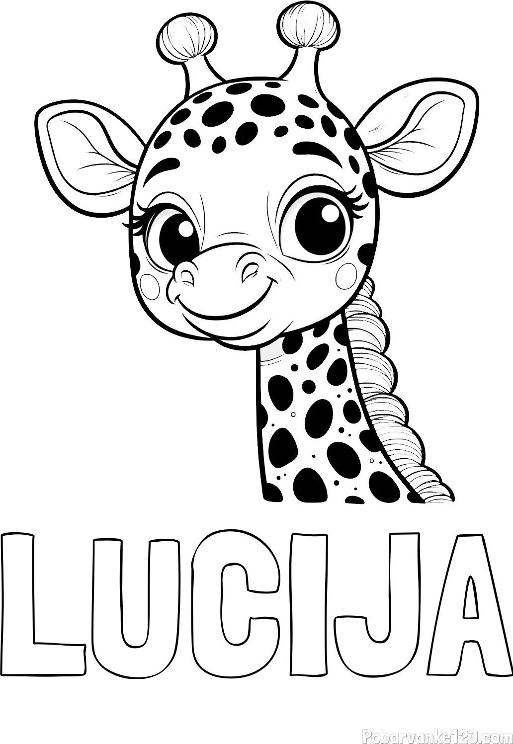 Pobarvanka imena LUCIJA