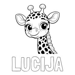 Pobarvanka imena LUCIJA