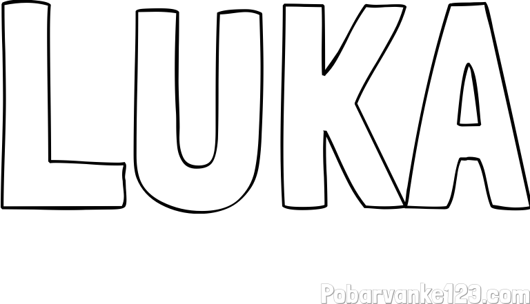 Pobarvanka imena LUKA
