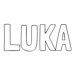 Pobarvanka imena LUKA