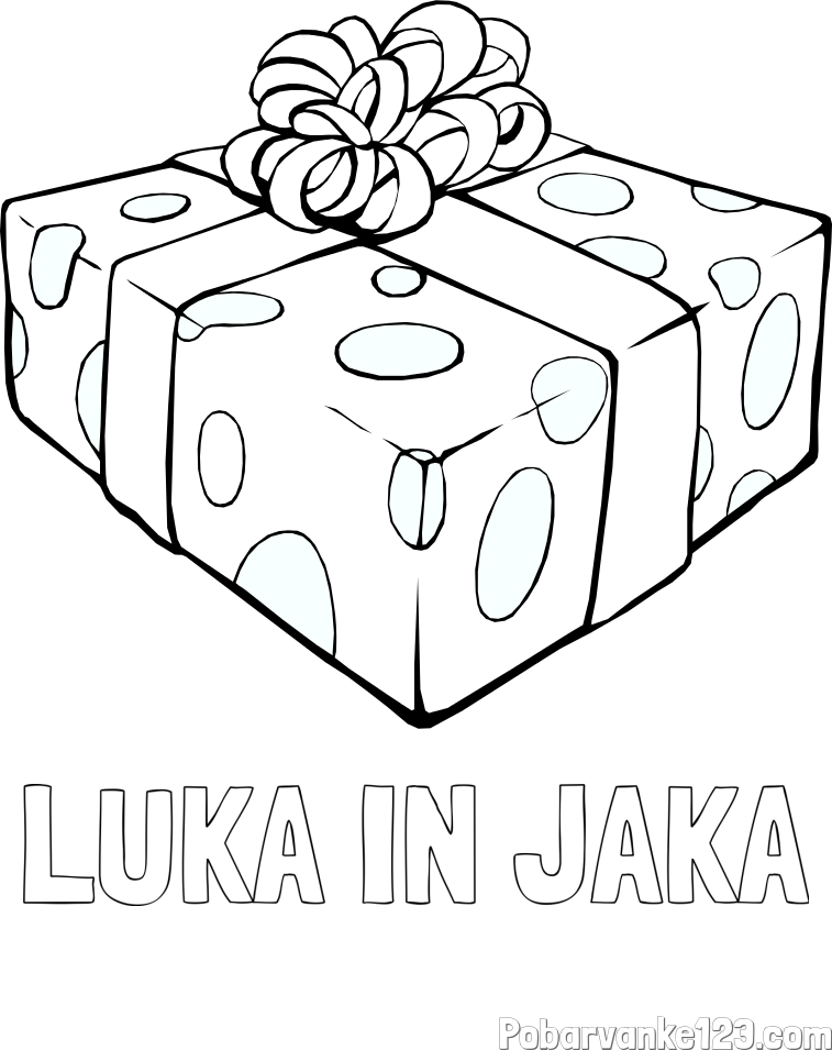 Pobarvanka imena LUKA IN JAKA in božično darilo