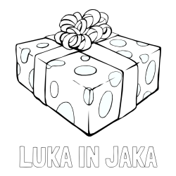 Online izdelana pobarvanka - Pobarvanka imena LUKA IN JAKA in božično darilo
