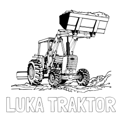 Online izdelana pobarvanka - Pobarvanka imena LUKA TRAKTOR in pobarvanka traktorja