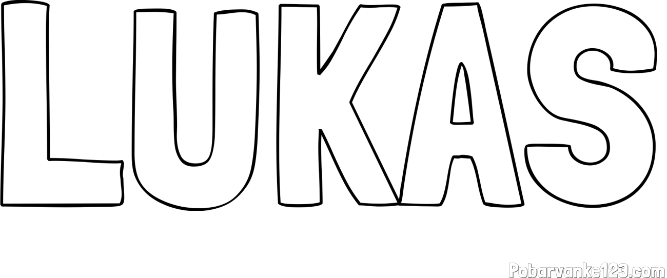 Pobarvanka imena LUKAS