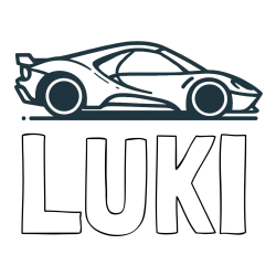Online izdelana pobarvanka - Pobarvanka imena LUKI in otroška pobarvanka dirkalnega avtomobila