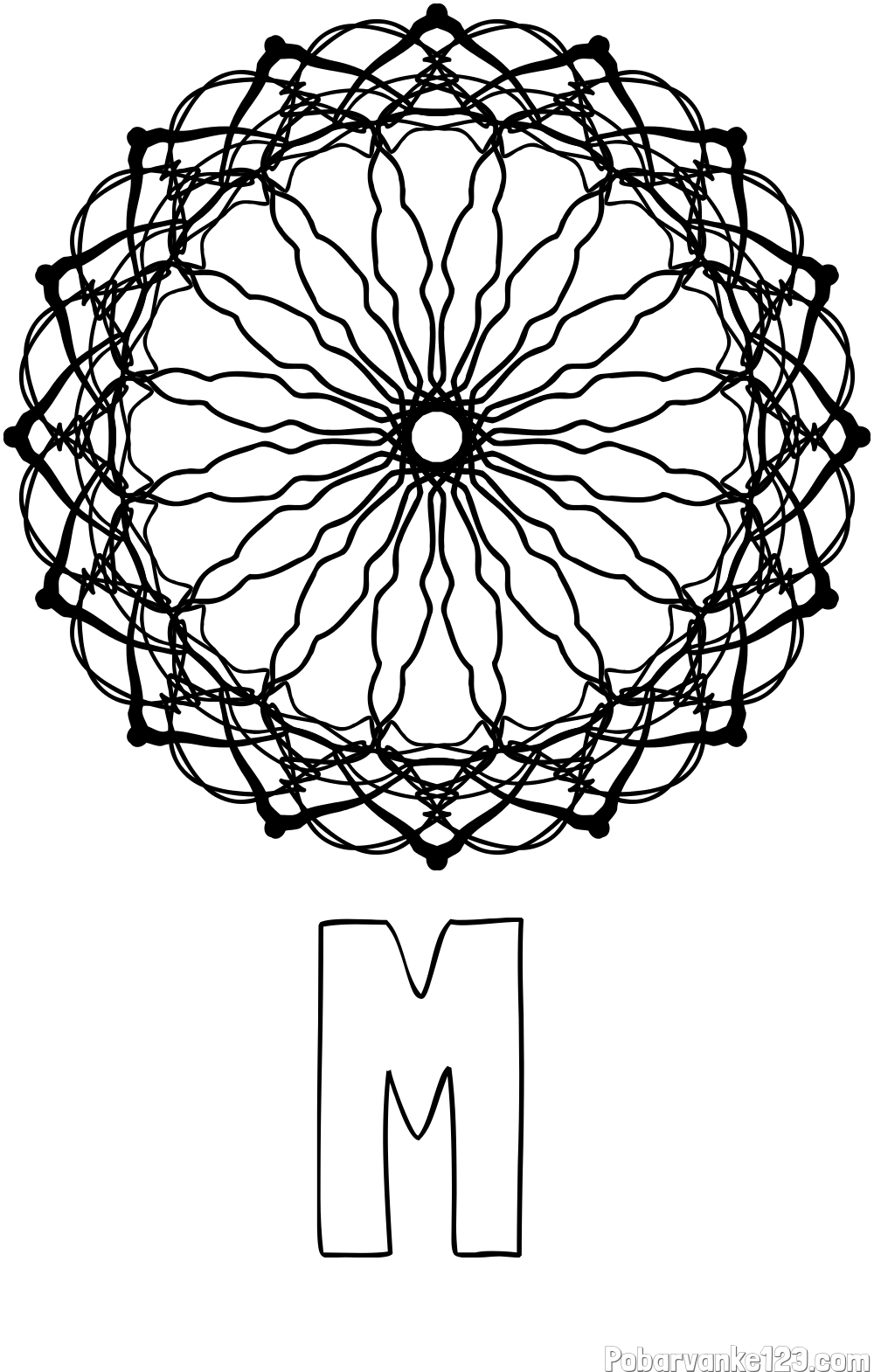 Pobarvanka imena M in madale