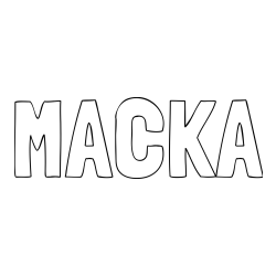 Online izdelana pobarvanka - Pobarvanka imena MAČKA