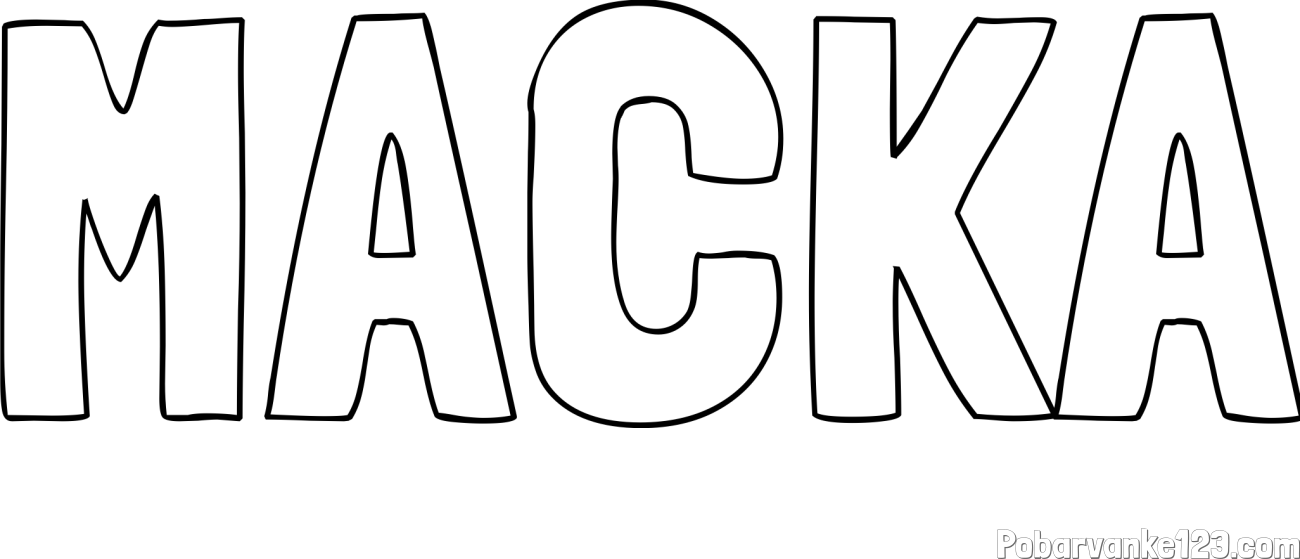 Pobarvanka imena MAČKA