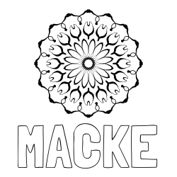 Online izdelana pobarvanka - Pobarvanka imena MAČKE in mandale 3