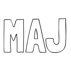 Pobarvanka imena MAJ