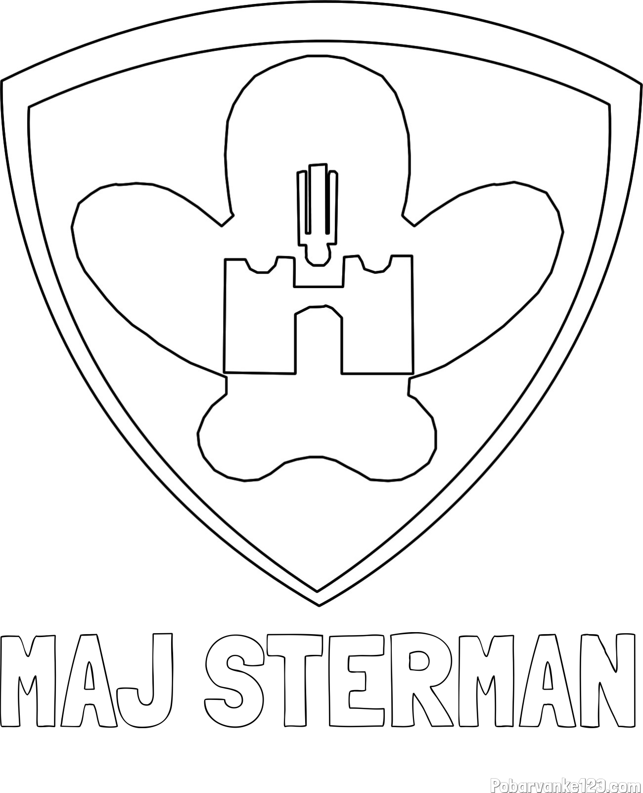 Pobarvanka imena MAJ ŠTERMAN in pobarvanka NK Maribor (grb)