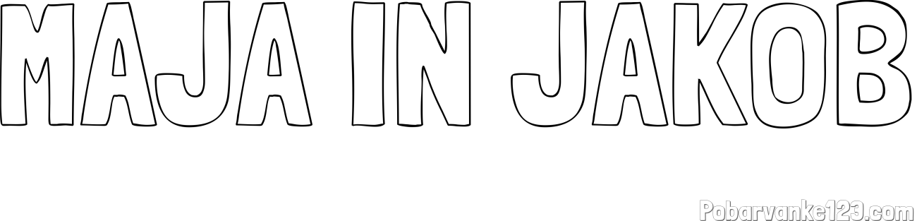 Pobarvanka imena MAJA IN JAKOB