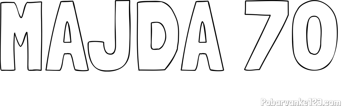 Pobarvanka imena MAJDA 70