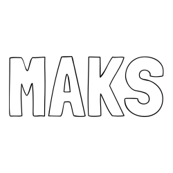 Pobarvanka imena MAKS
