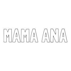 Online izdelana pobarvanka - Pobarvanka imena MAMA ANA