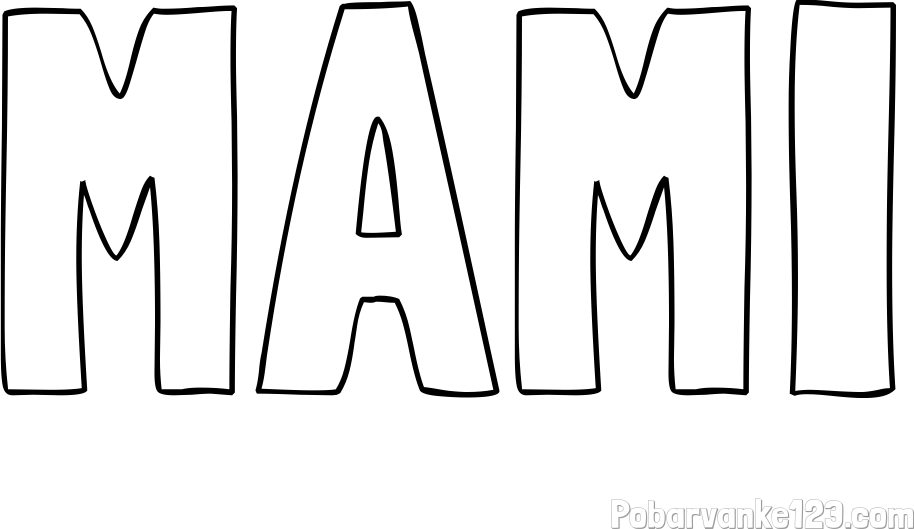 Pobarvanka imena MAMI