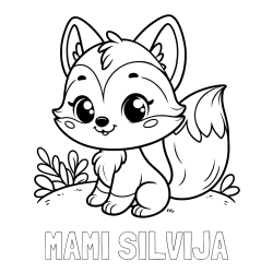 Online izdelana pobarvanka - Pobarvanka imena MAMI SILVIJA in pobarvanka lisičke