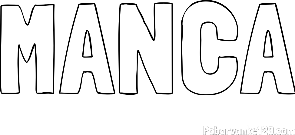 Pobarvanka imena MANCA