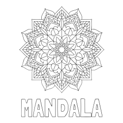 Online izdelana pobarvanka - Pobarvanka imena MANDALA in Čudovita pobarvanka mendale