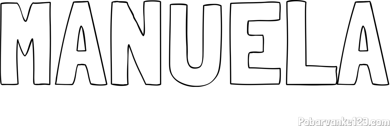 Pobarvanka imena MANUELA