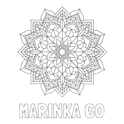 Online izdelana pobarvanka - Pobarvanka imena MARINKA 60 in Čudovita pobarvanka mendale