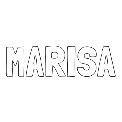 Online izdelana pobarvanka - Pobarvanka imena MARISA