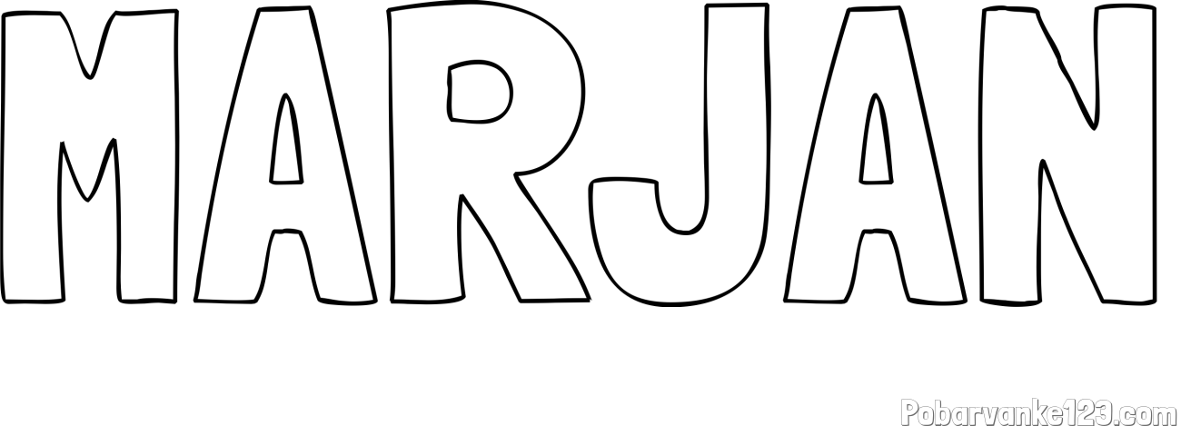 Pobarvanka imena MARJAN