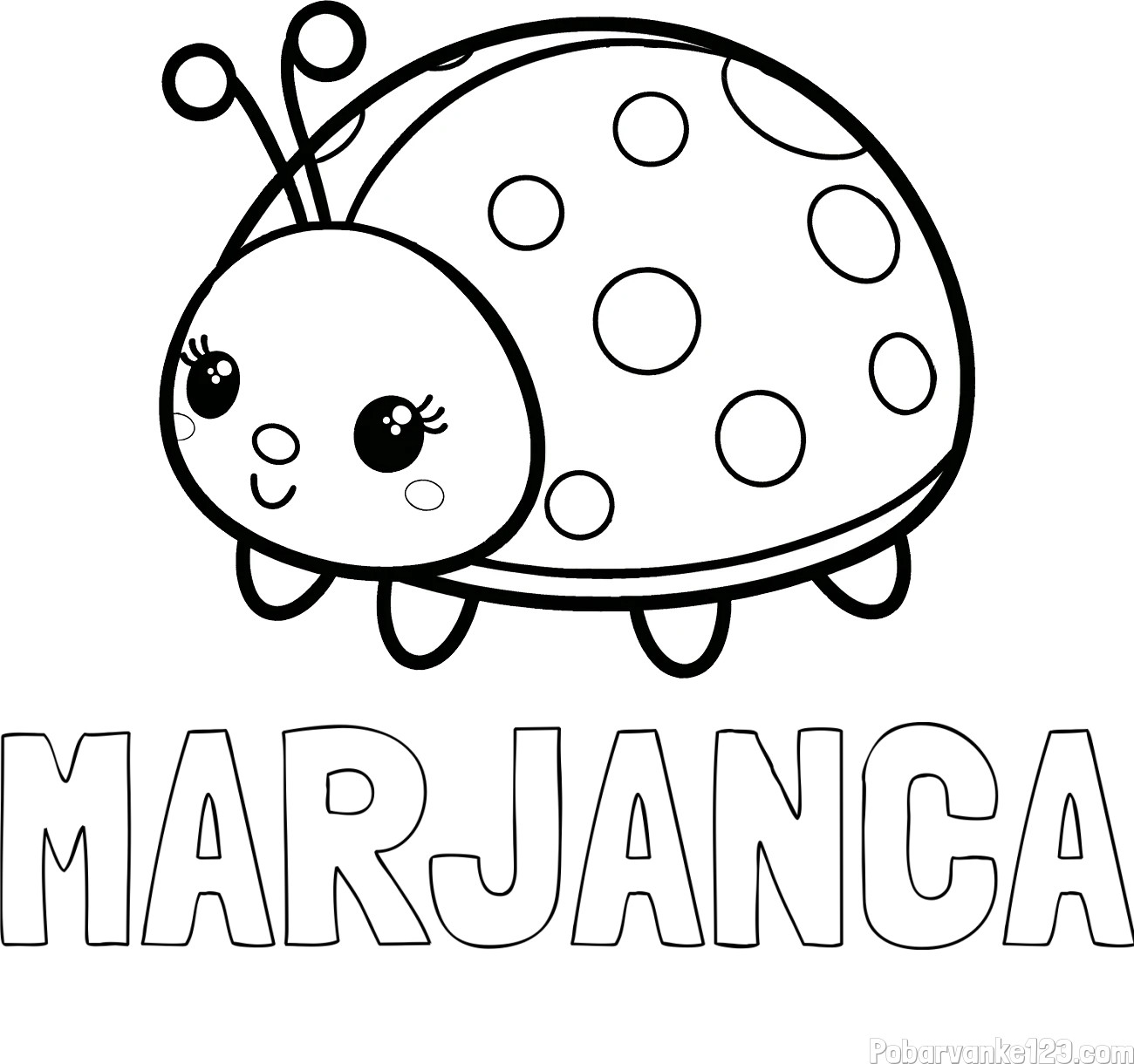 Pobarvanka imena MARJANCA