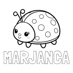 Pobarvanka imena MARJANCA