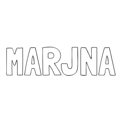 Online izdelana pobarvanka - Pobarvanka imena MARJNA