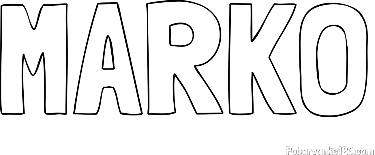 Pobarvanka imena MARKO