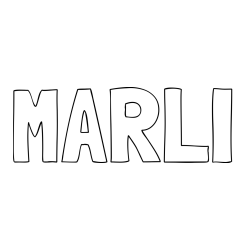 Online izdelana pobarvanka - Pobarvanka imena MARLI