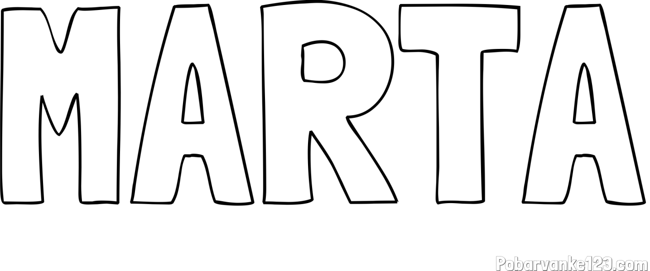 Pobarvanka imena MARTA