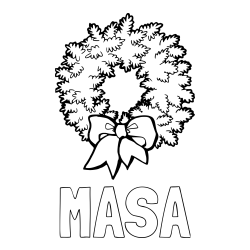 Pobarvanka imena MAŠA in adventni venček