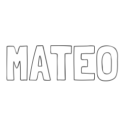 Pobarvanka imena MATEO