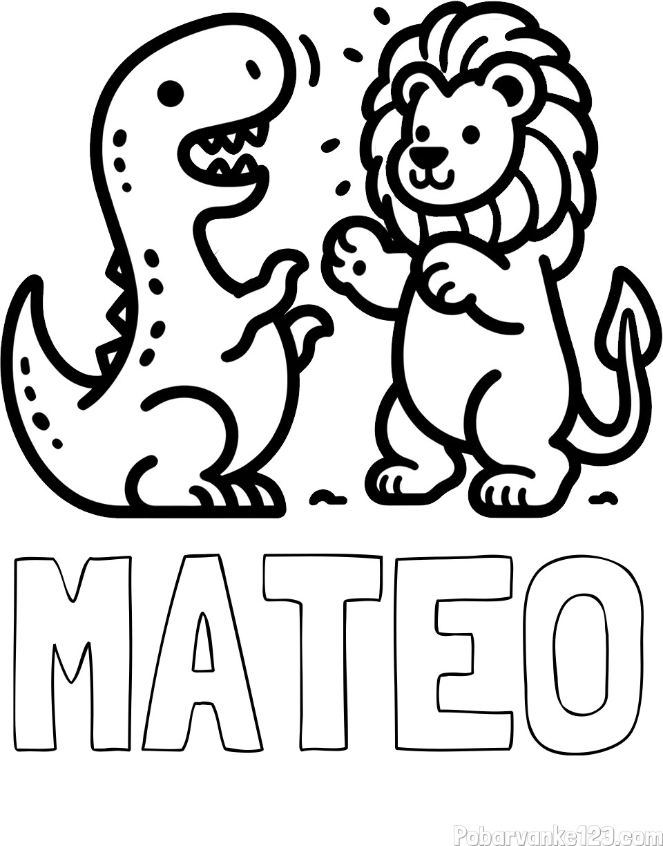 Pobarvanka imena Mateo