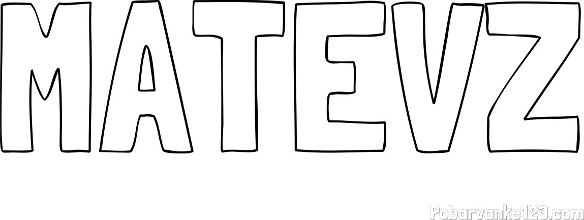 Pobarvanka imena MATEVŽ