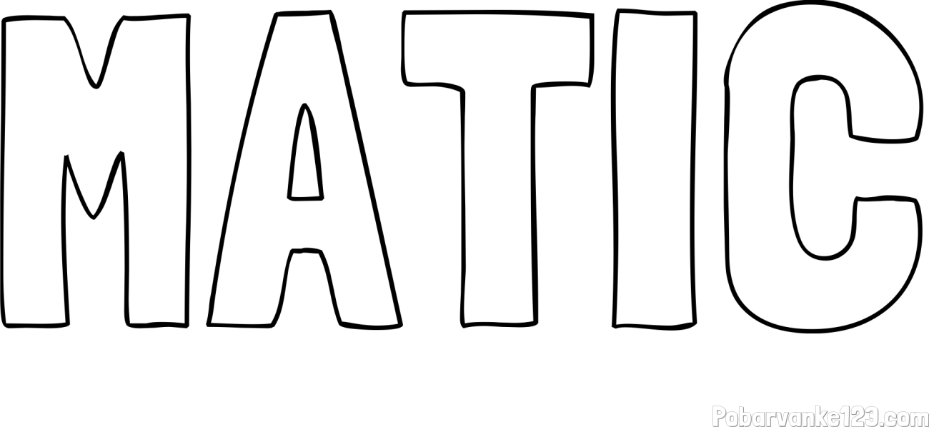 Pobarvanka imena MATIC
