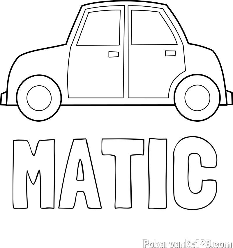 Pobarvanka imena MATIC in pobarvanka avta