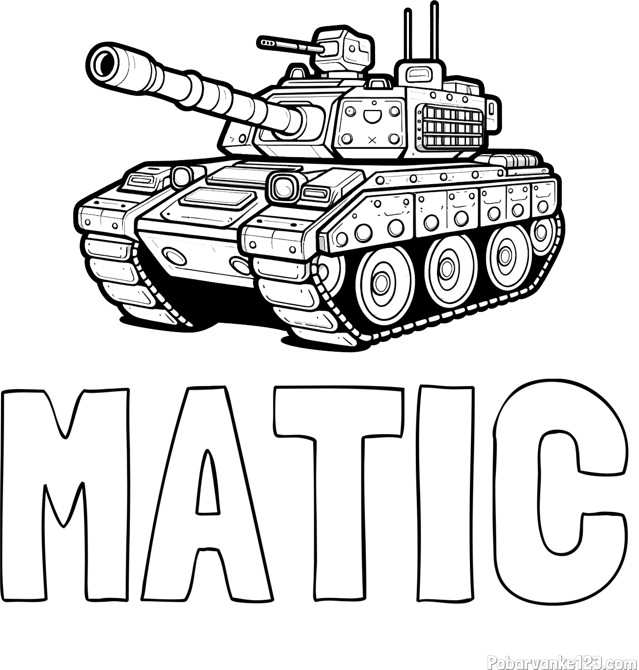 Pobarvanka imena MATIC in pobarvanka tanka