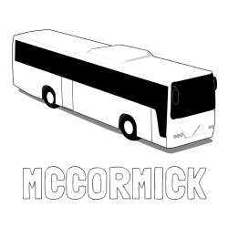 Pobarvanka imena MCCORMICK in pobarvanka velikega avtobusa