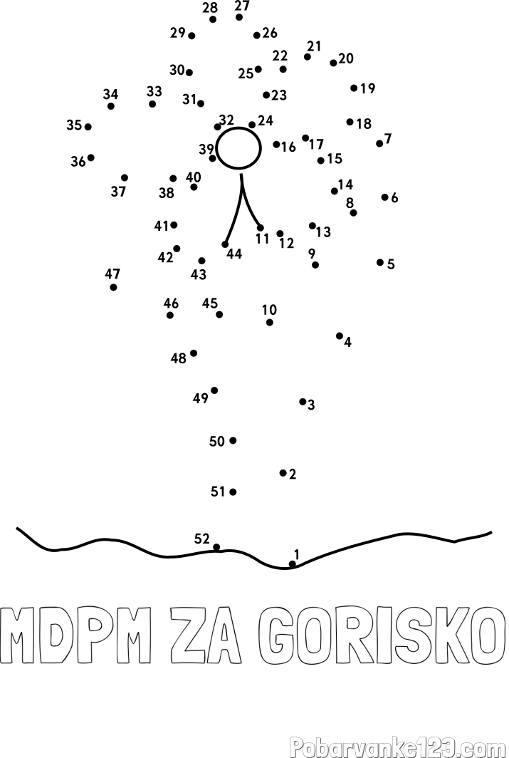 Pobarvanka imena MDPM ZA GORIŠKO in Črtna pobarvanka cvetlice