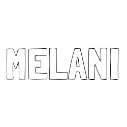 Online izdelana pobarvanka - Pobarvanka imena MELANI