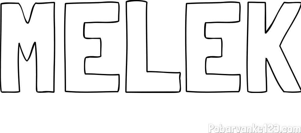 Pobarvanka imena MELEK