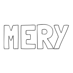 Online izdelana pobarvanka - Pobarvanka imena MERY