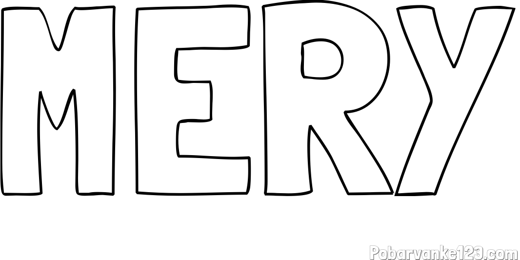 Pobarvanka imena MERY