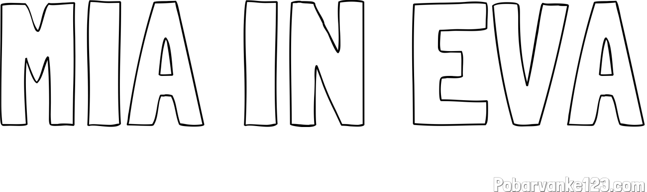 Pobarvanka imena MIA IN EVA