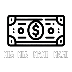 Online izdelana pobarvanka - Pobarvanka imena MIA  MIA   MAMI   MAMI in otroška pobarvanka bankovca